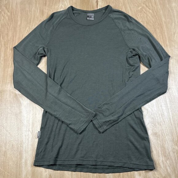 Icebreaker Merino Bodyfit 200 Baselayer Long Sleeve Undershirt Men’s Large Green - Picture 1 of 8